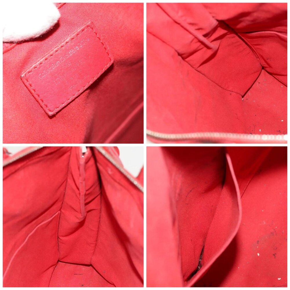 LOUIS VUITTON Hand Bag 2way 2014Stainless Steel Red LV Auth 126285 - Picture 15 of 16
